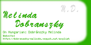 melinda dobranszky business card