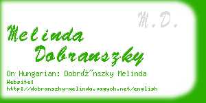 melinda dobranszky business card